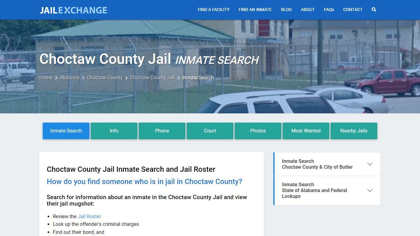 Inmate Search: Roster & Mugshots - Choctaw County Jail, AL